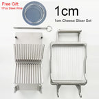 1cm Stainless Steel Wire Cheese Slicer Compact Aluminum Cutter for Soft Cheese & Sausages