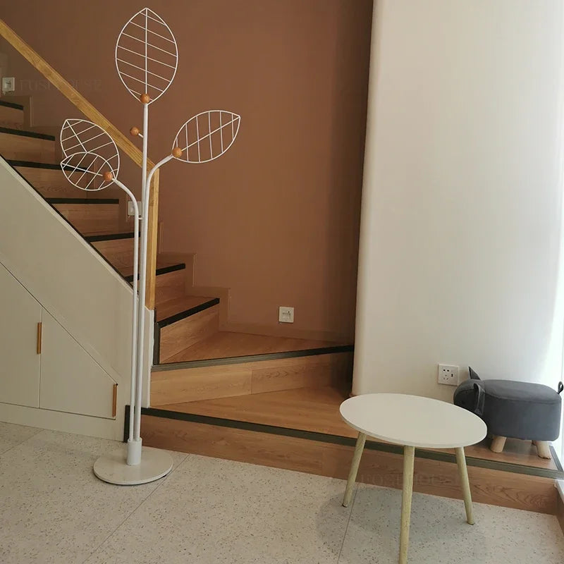 Freestanding Iron Clothes Rack Space-Saving Hanger for Indoor Storage & Home Organization