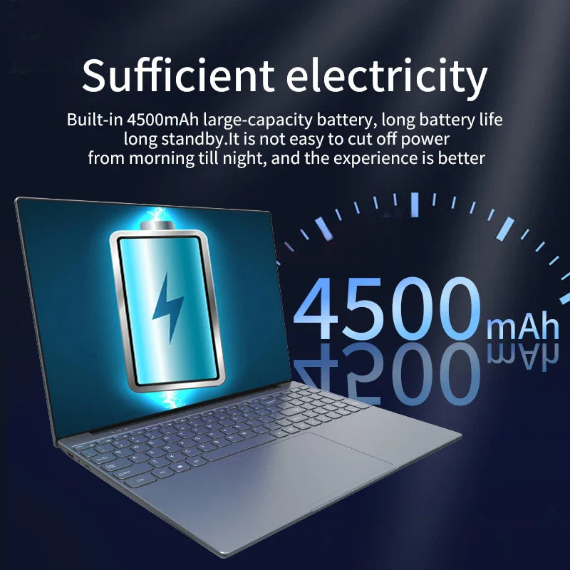 16-Inch Laptop with 16GB RAM and 256GB SSD
