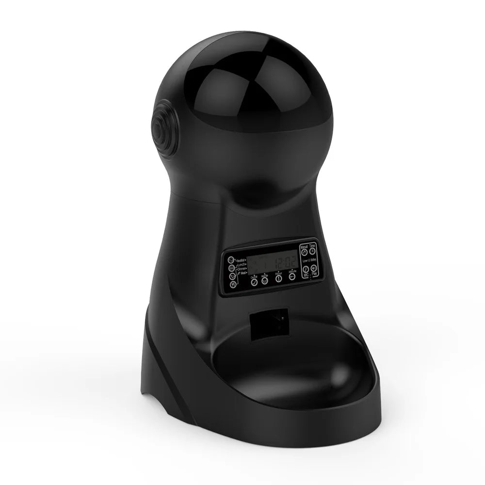 2.5L Smart Automatic Pet Feeder for Cats and Dogs - Black