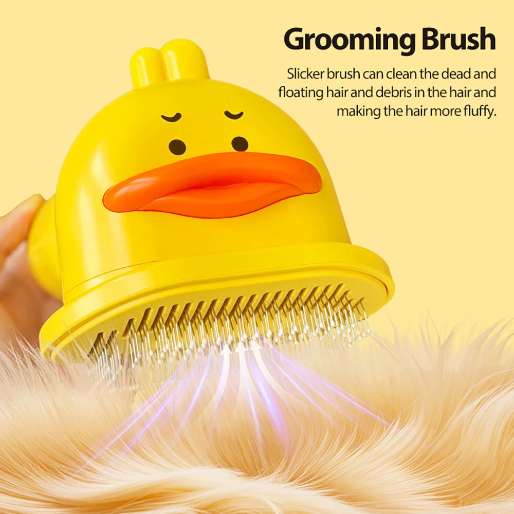 Yellow Pet Grooming Vacuum Kit with Hair Remover Brush