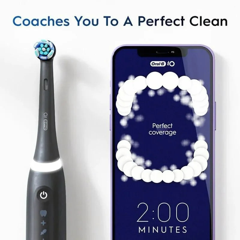 Cordless Electric Toothbrush with AI-Guided Brushing, 3D Micro-Vibrations & Travel Case