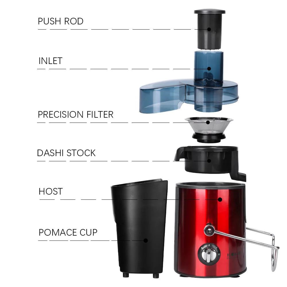 1000W Automatic Juicer with Large Mouth, 2 Gears & Pulp Ejection – 1.5L Capacity