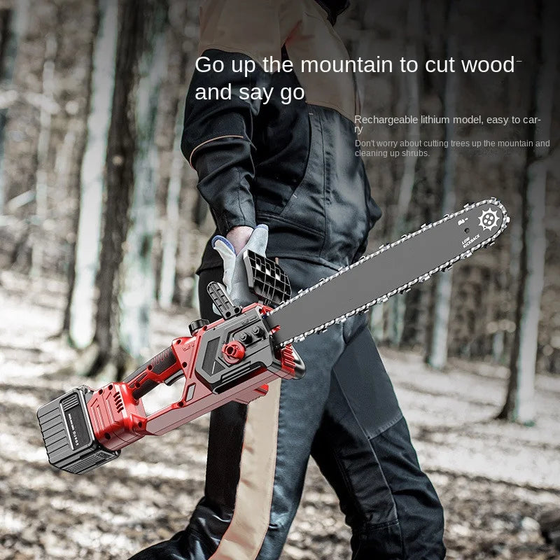Portable 36V Rechargeable Chainsaw with 16" Blade – Ideal for Outdoor Wood Cutting