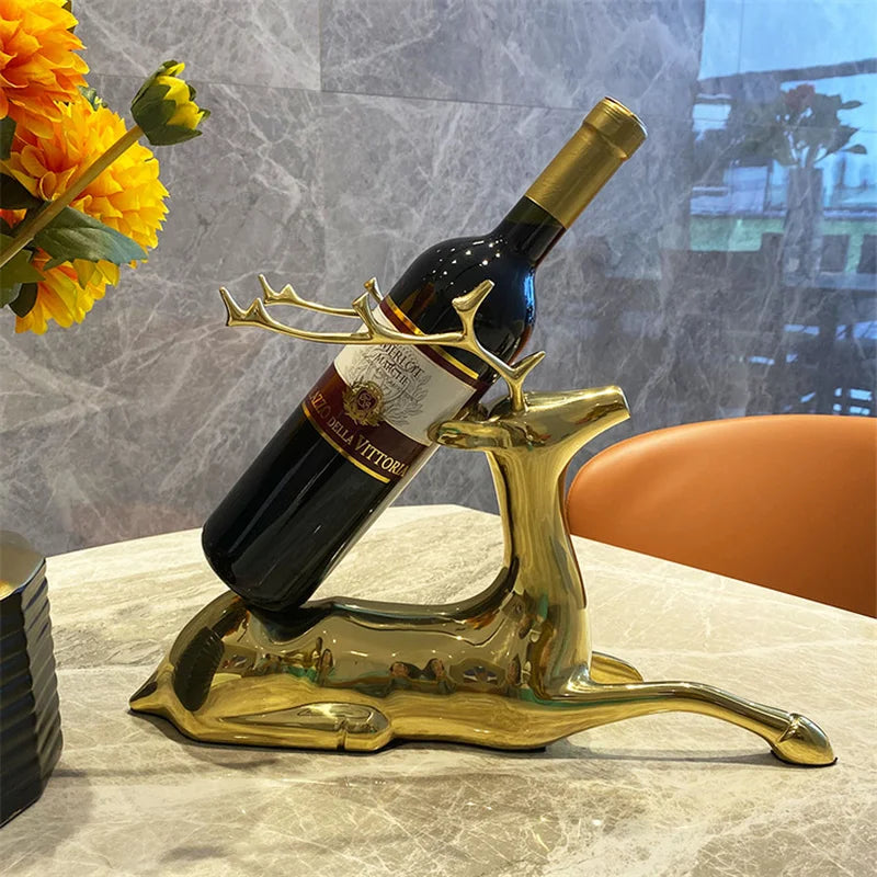 Creative Wine Bottle & Glass Stand Luxury Living Room or Cafe Display Organizer