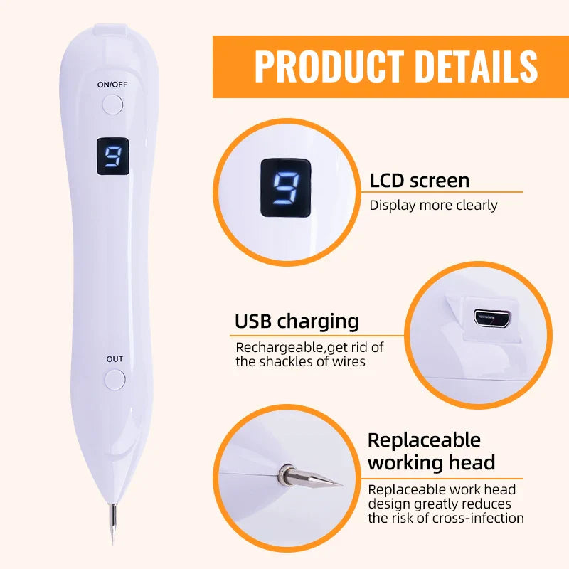Mini Laser Plasma Mole Remover Pen with Box – Skincare Tool