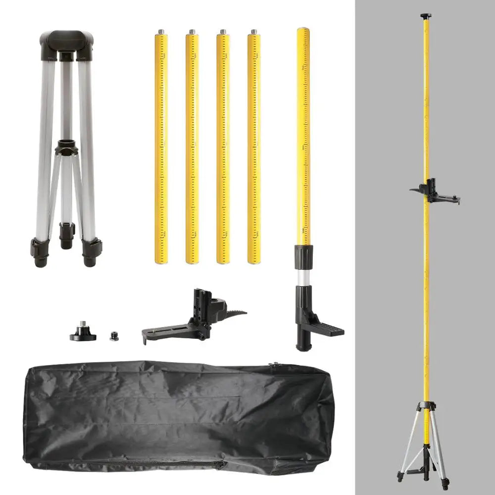 12 Ft./3.7m Telescopic Laser Mounting Pole with Adjustable Bracket and Tripod