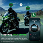 2-Pack Bluetooth Motorcycle Intercom Set with Music Sharing