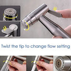 2-in-1 Handheld Toilet Bidet Spray Set with Stainless Steel Hose & Holder