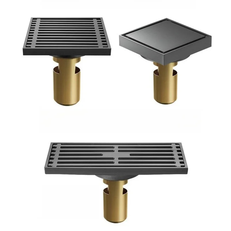 Gun Grey Deodorizing Floor Drain for Bathroom or Laundry