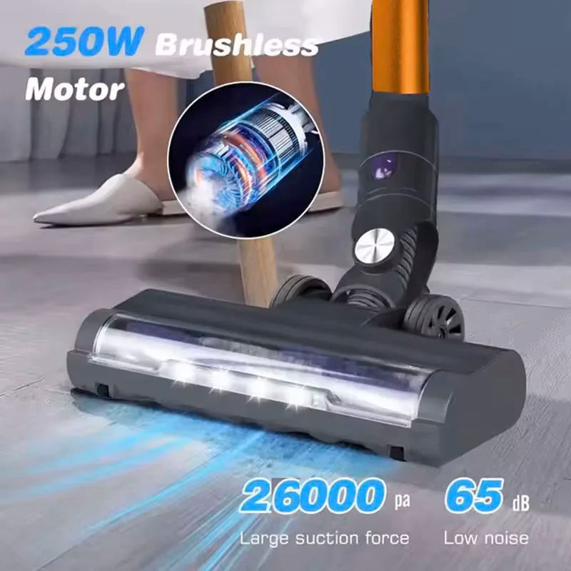 Portable Rechargeable Vacuum 250W for Home and Car Purple