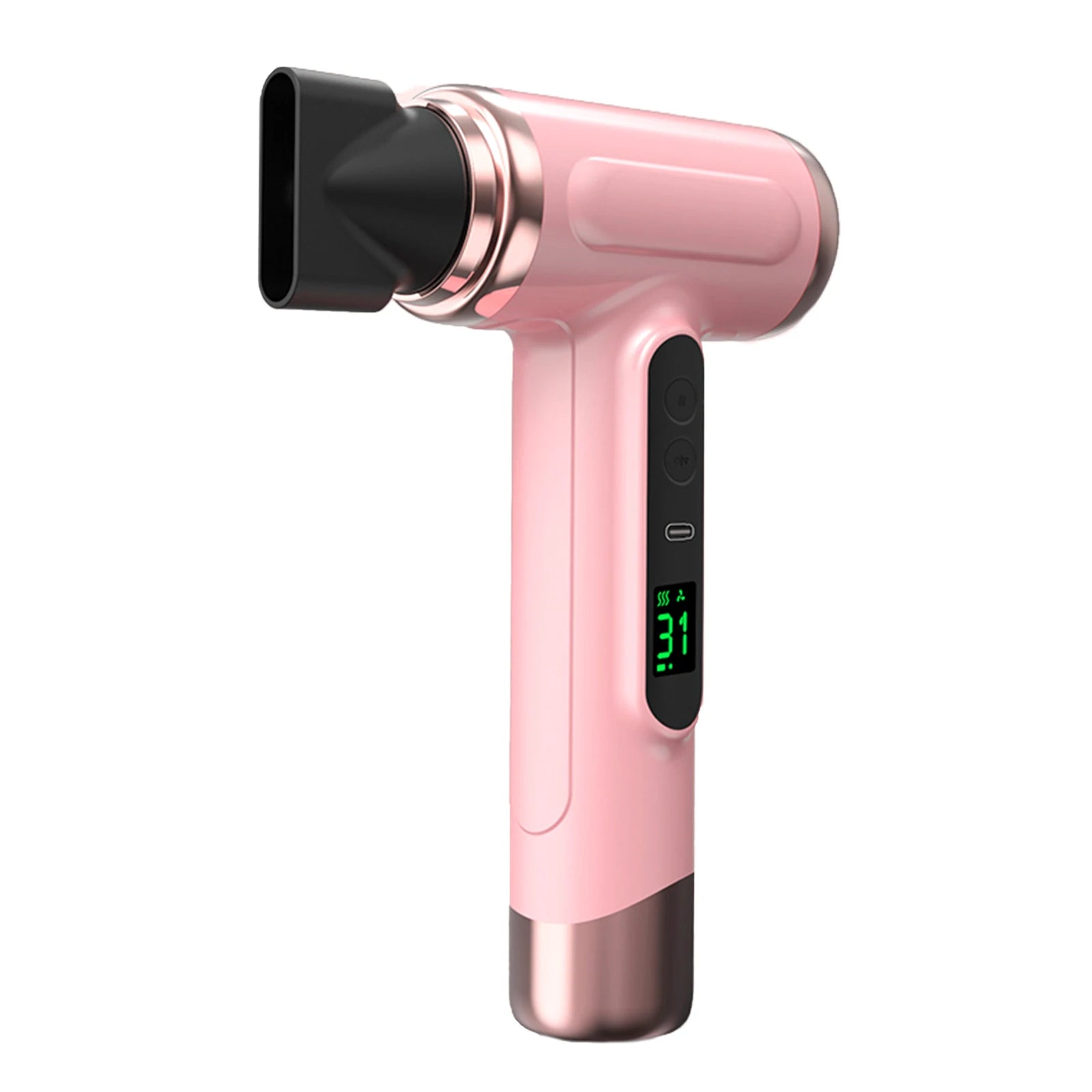 Cordless High-Speed Hair Dryer with Digital Display – Rechargeable & Lightweight for Home or Salon