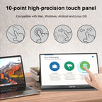 15.6" Portable Touchscreen Monitor 1080P FHD HDR