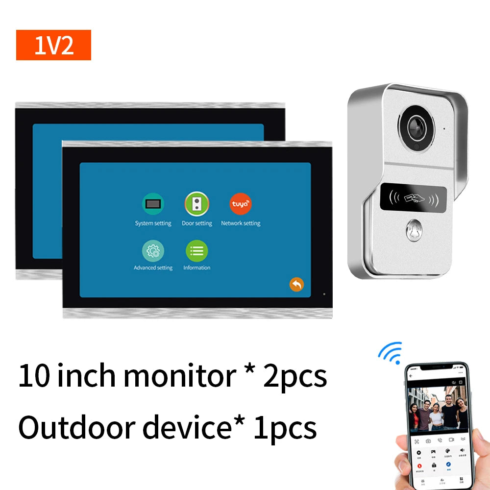 Smart Home Intercom System with RFID and Dual Monitors