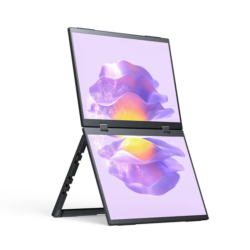15.6" Dual-Screen Foldable IPS Monitor, Dual 1080p
