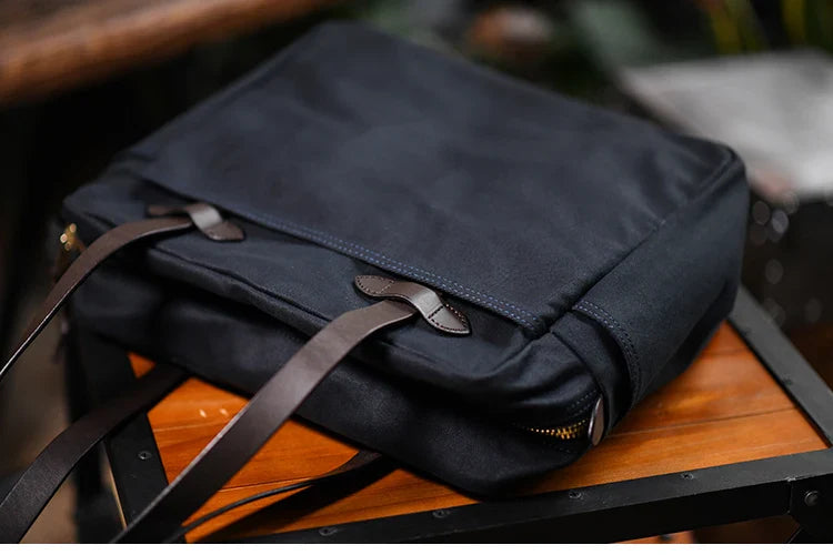 Large Canvas Travel Tote Bag – Blue, Waterproof & Durable