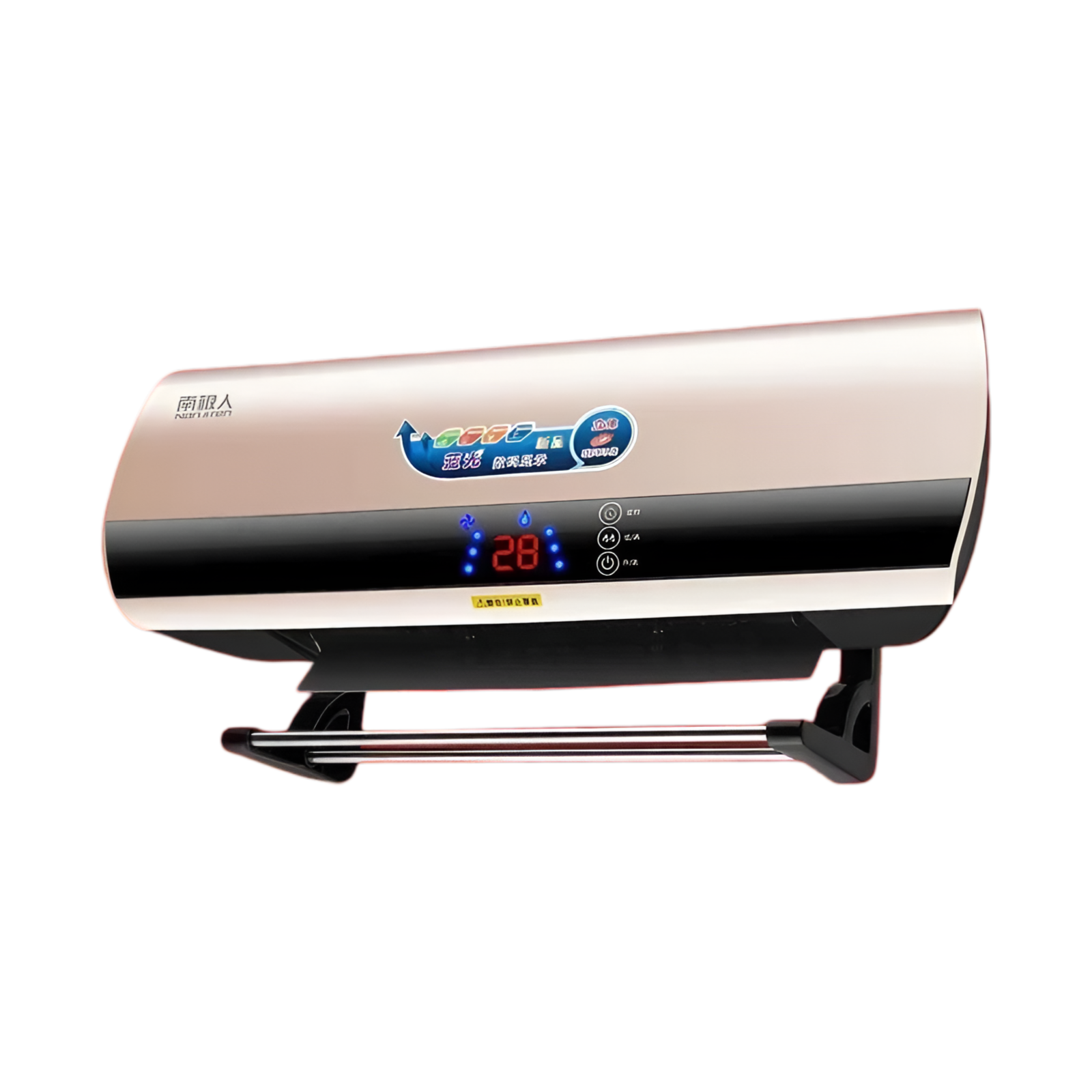 Portable Bathroom Heater 2000W with Thermostat & IPX4 - Rose Gold