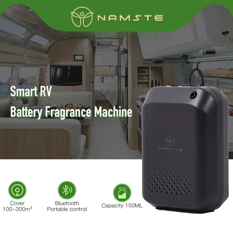 Portable Rechargeable Bluetooth Aroma Diffuser 150ml Essential Oil Air Freshener for Car, RV & Home