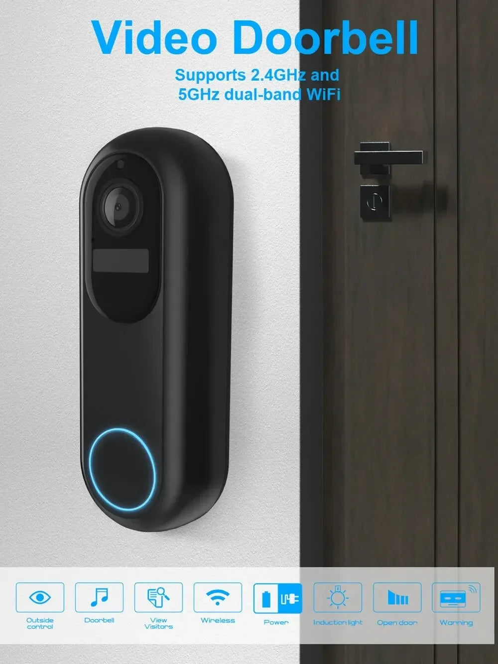 1080P Wireless Smart Doorbell with Night Vision & App Control