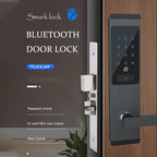 Electronic Digital Door Lock with App Control, NFC, IC Card & Mechanical Key Options