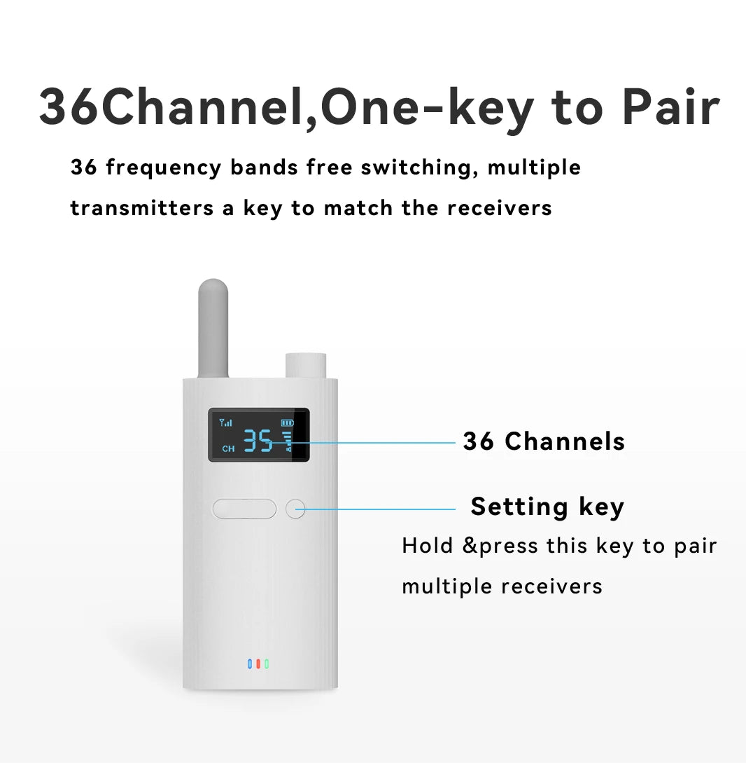 11-Person Wireless Tour Guide System 1TX 10RX Portable Audio