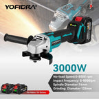 125mm Brushless Angle Grinder with 4 Gears Control