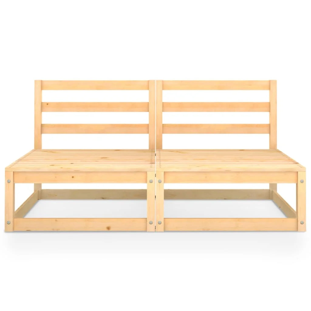 2-Seater Outdoor Sofa Lounge – Solid Pinewood, Modular, 70cm Wide