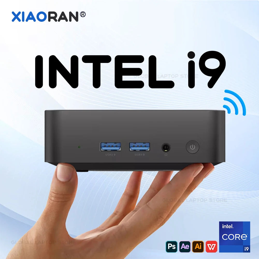 Mini Desktop PC Portable Intel i9 16GB RAM 1TB SSD Black