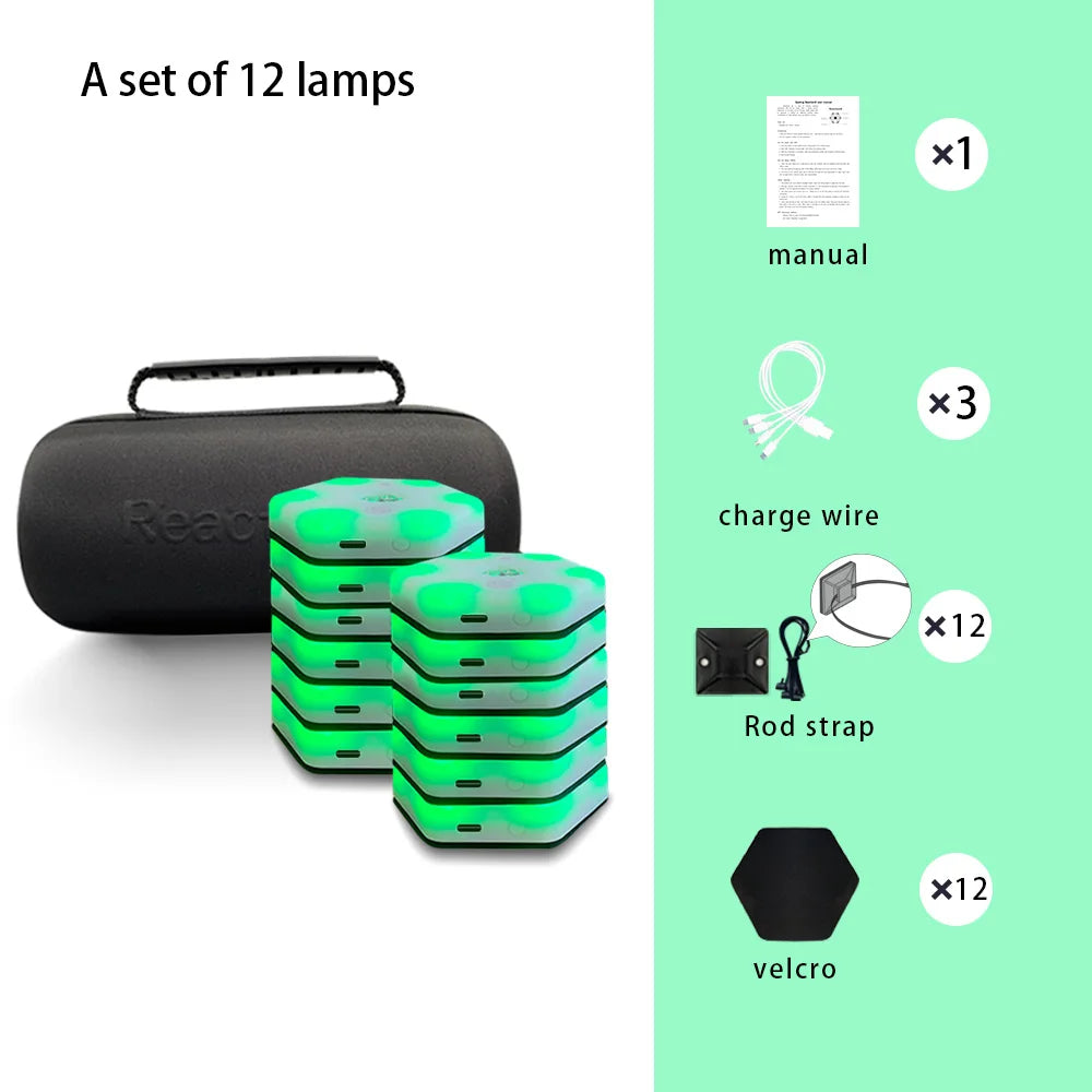 12 Pack Smart Reaction Training Lights with App Control