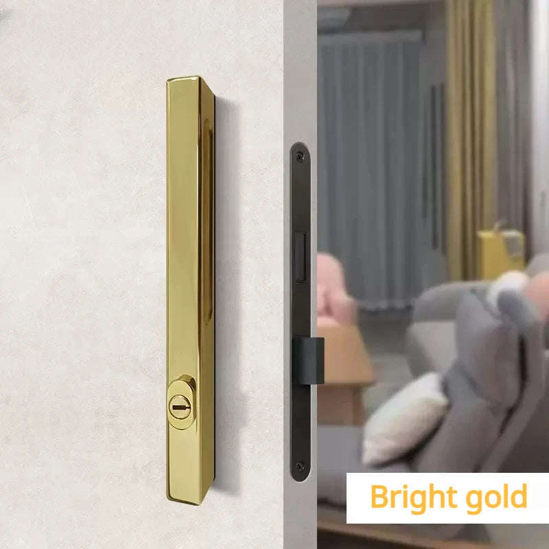 Silent Indoor Sliding Door Lock for Bedroom & Living Room, Key Included