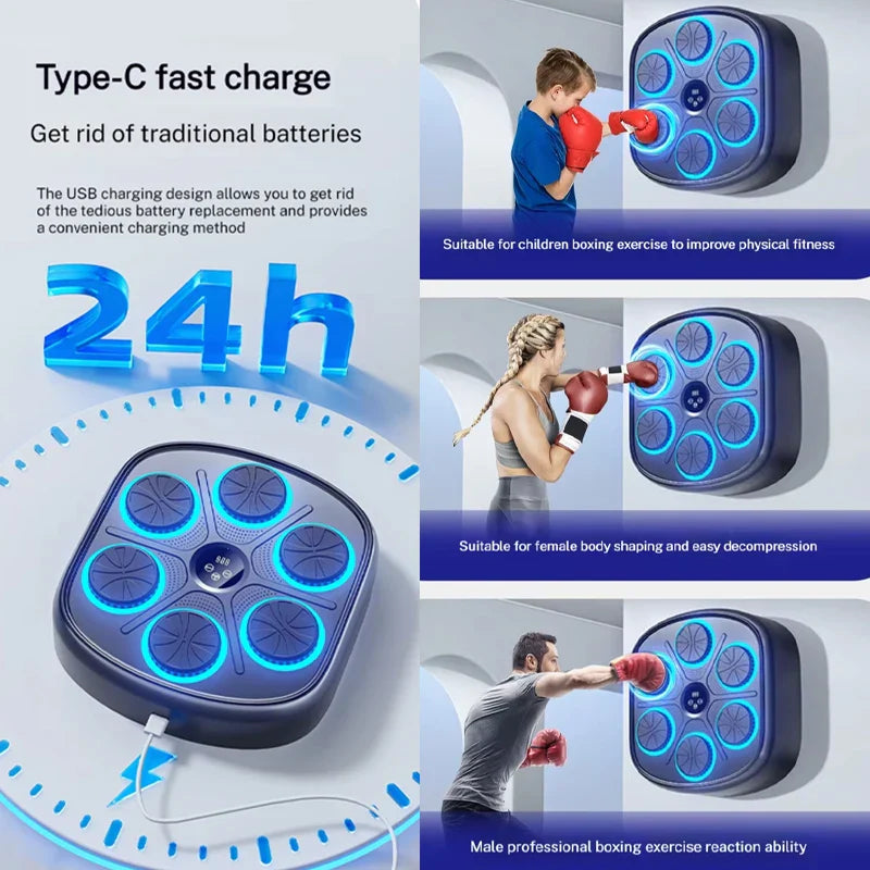 Electronic Music Punching Pad for Fitness and Cardio