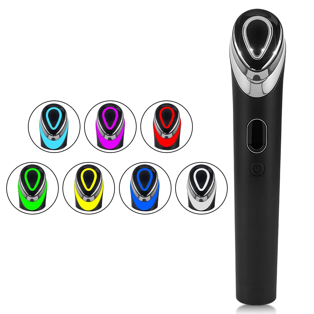 7-Color LED Facial Massager with EMS Microcurrent & Skin Rejuvenation – Rechargeable, Home Use
