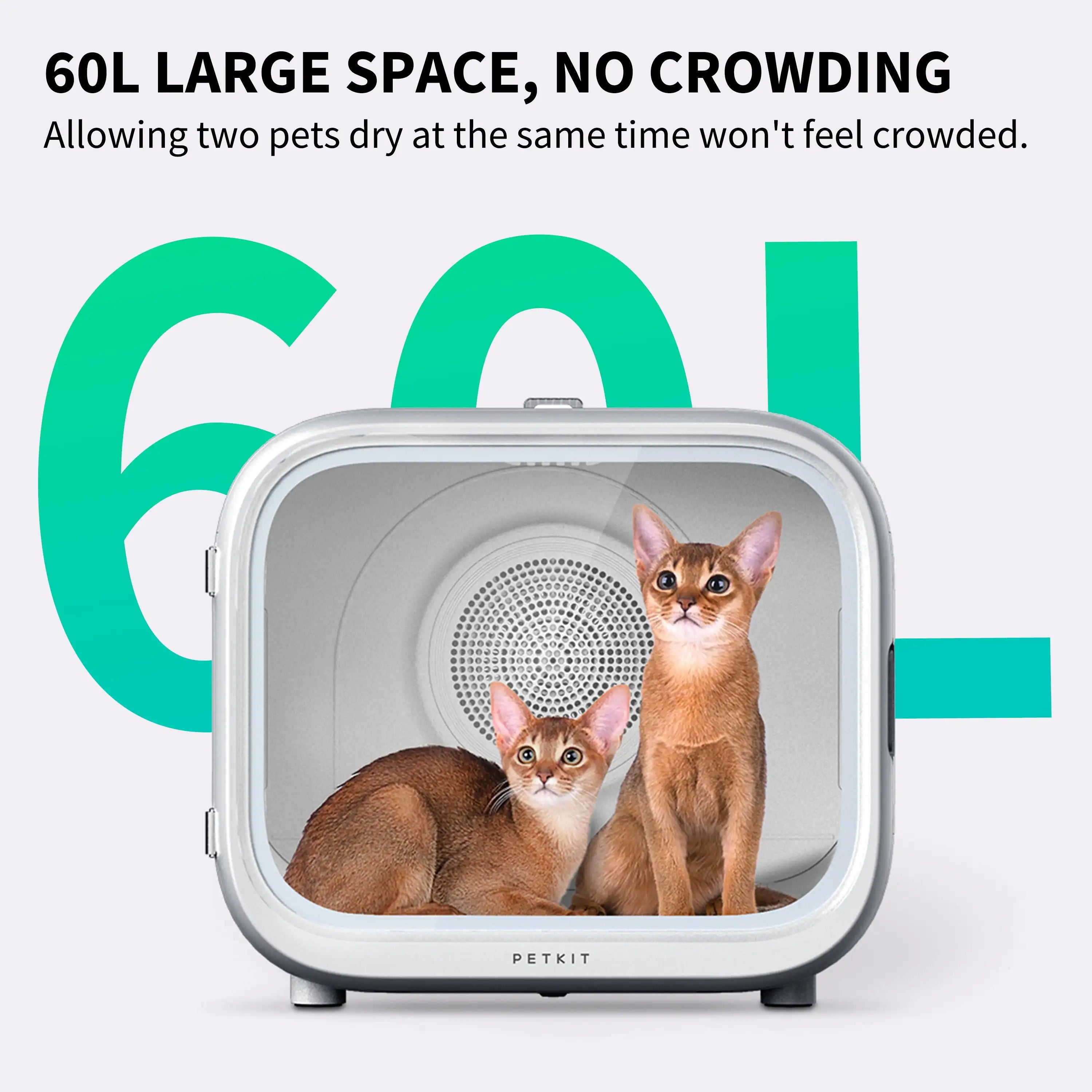 60L Pet Drying Cabin with Smart Temp & Gentle Grooming