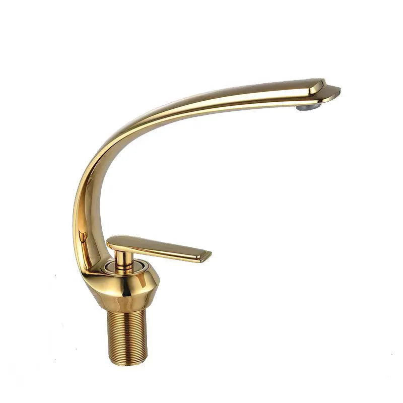 Vintage Brass Bathroom Sink Mixer Tap with Ceramic Lever for Hot and Cold Water