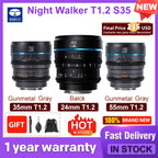 16mm T1.2 Black Cine Lens for Full Frame Cameras