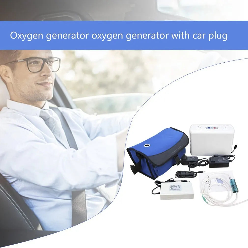 Portable 3L Oxygen Concentrator with Rechargeable Battery Quiet & Lightweight for Home, Travel & Car Use