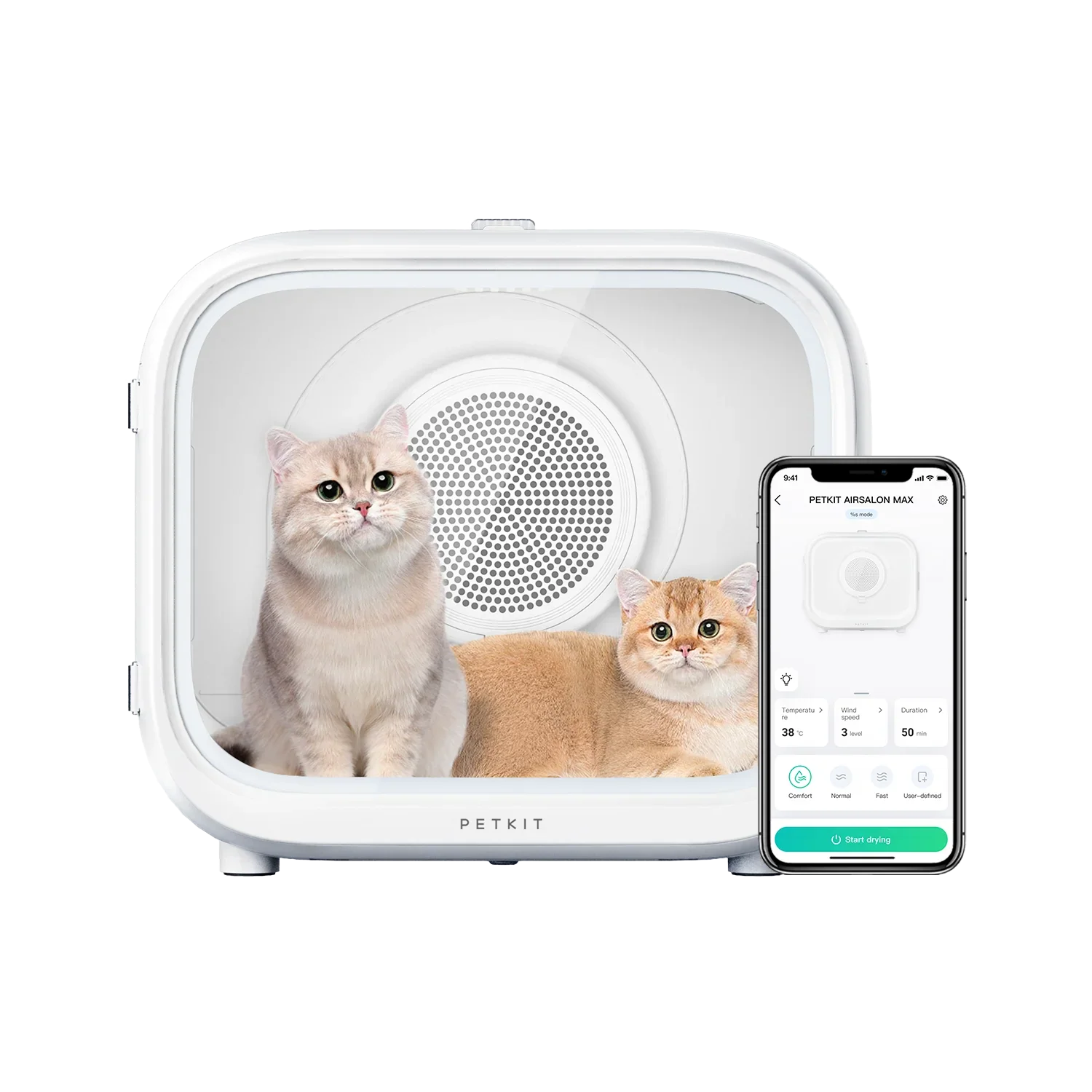 60L Pet Drying Cabin with Smart Temp & Gentle Grooming