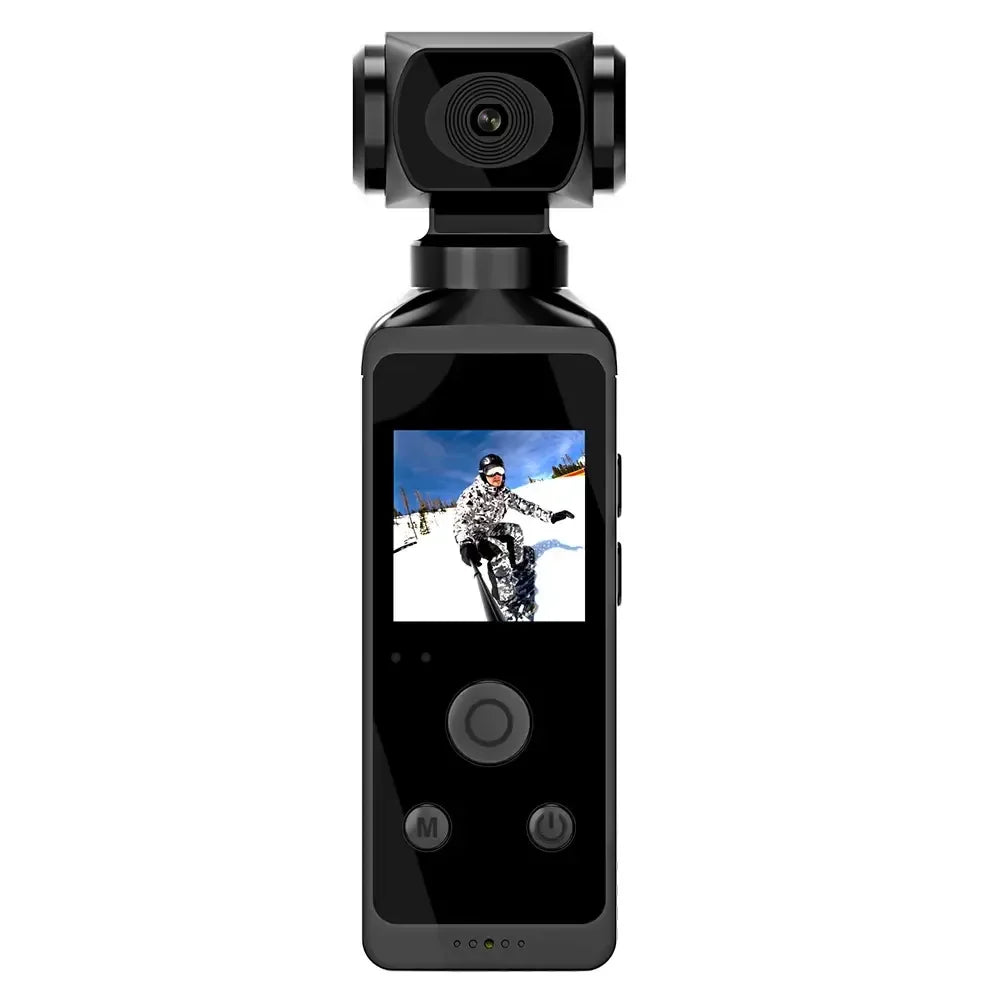 Rechargeable 4K Outdoor Sports Cam with 270° Flip Screen – Black