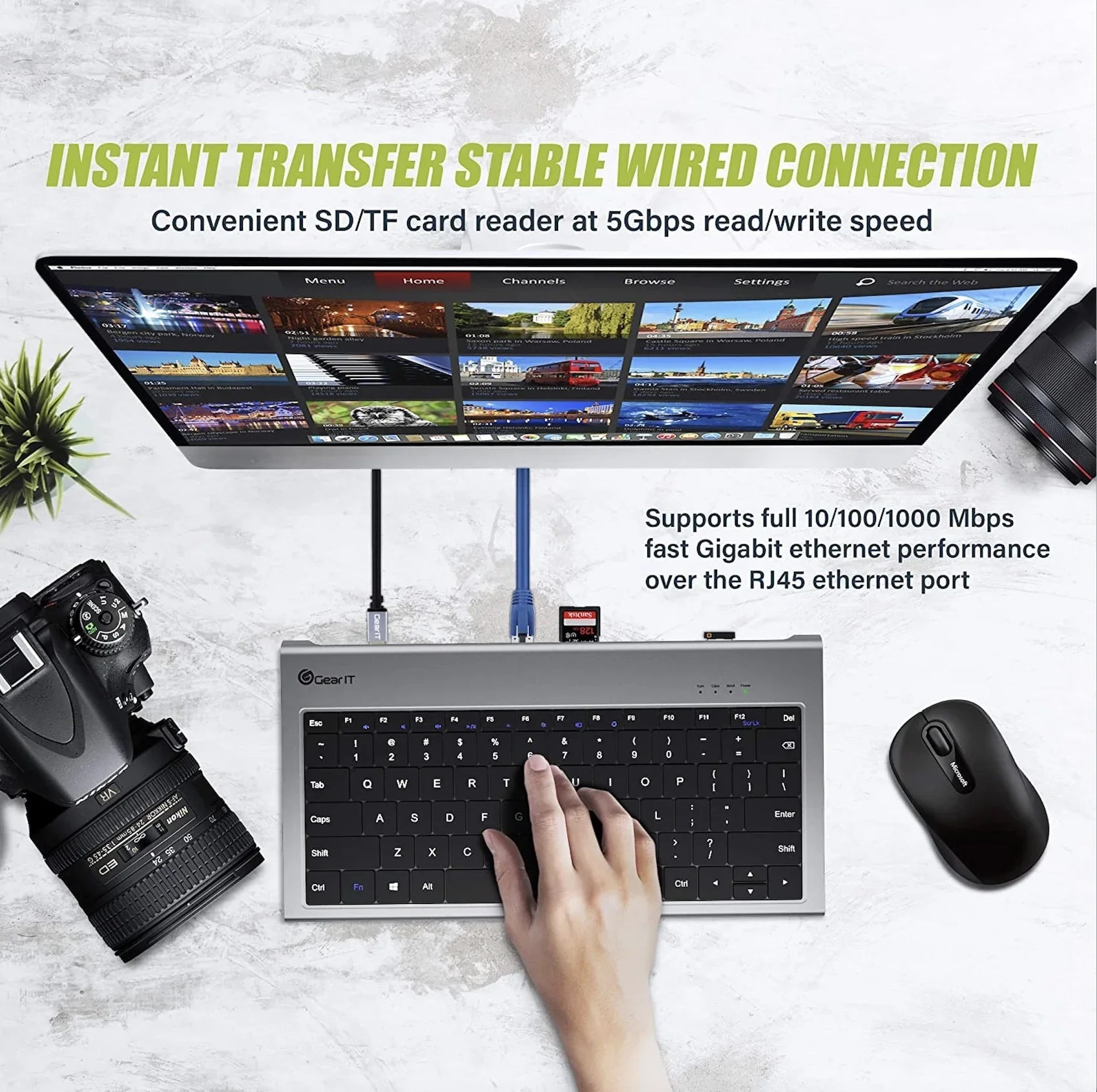 11-in-1 USB-C Docking Station with Keyboard & HDMI