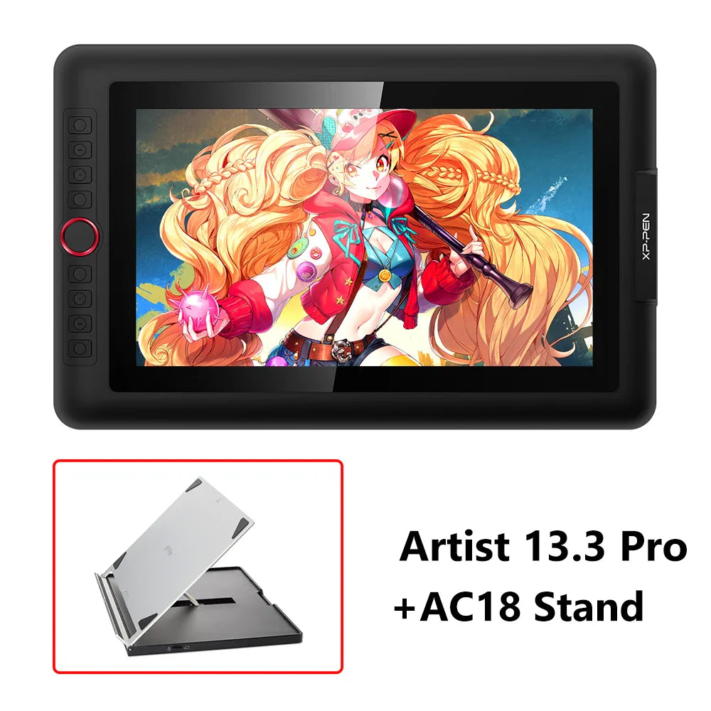 13.3" Drawing Tablet Monitor with Tilt and Stylus