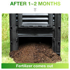 Heavy Duty 450L Outdoor Compost Tumbler for Kitchen & Garden Waste