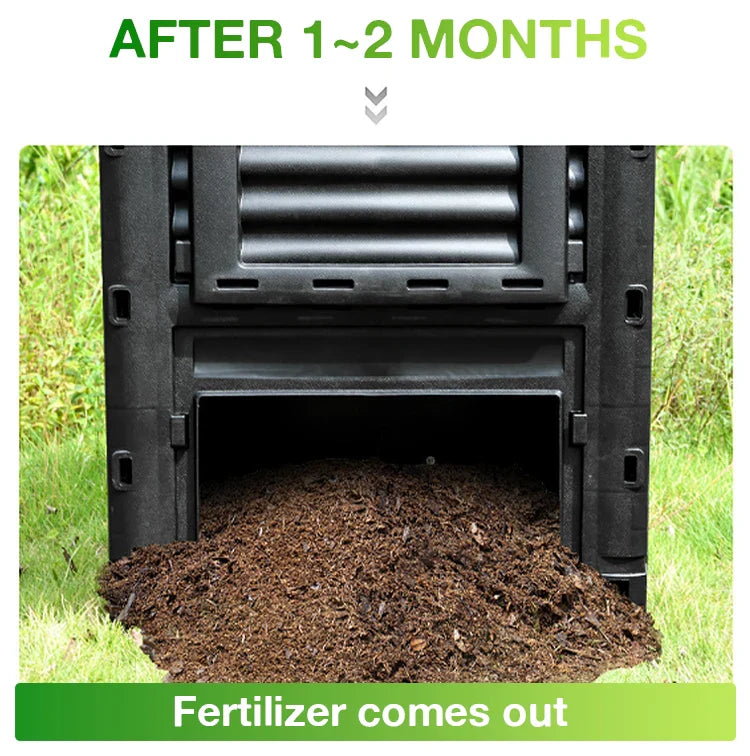 Heavy Duty 450L Outdoor Compost Tumbler for Kitchen & Garden Waste