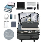 Waterproof 36–55L Travel Backpack with Vacuum Storage and Wet/Dry Separation Black