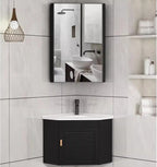 Triangular Bathroom Mirror Cabinet – Space-Saving Wall Mounted Storage, Waterproof Design