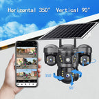 12MP 6K Solar 4G PTZ Camera with Triple Lens, Night Vision & 32GB Storage