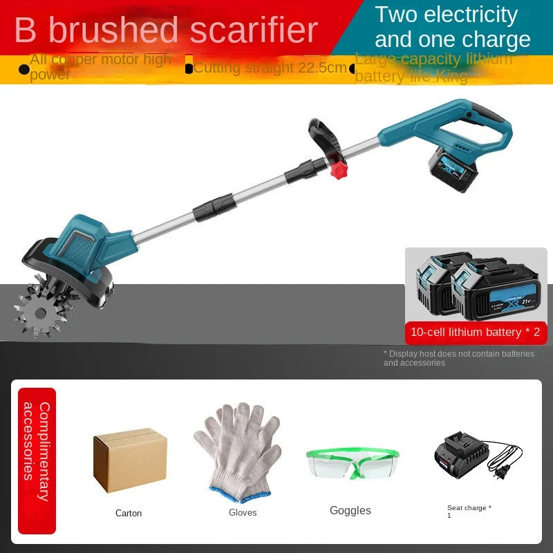 Portable Electric Rotary Tiller for Home Gardening Tasks 3