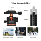 178cm Lightweight Tripod for Camera & Smartphone with Ball Head
