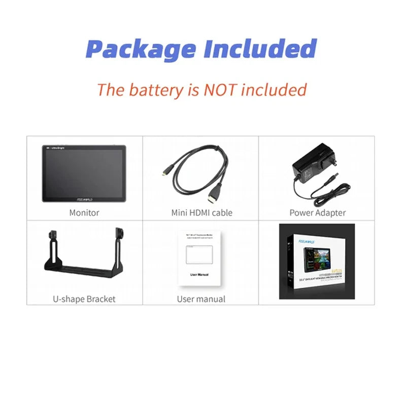 10.1" Ultra Bright 2000nit IPS Touchscreen Camera Monitor SDI Version