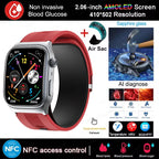 Smartwatch with Blood Pressure, ECG, and Glucose Monitor