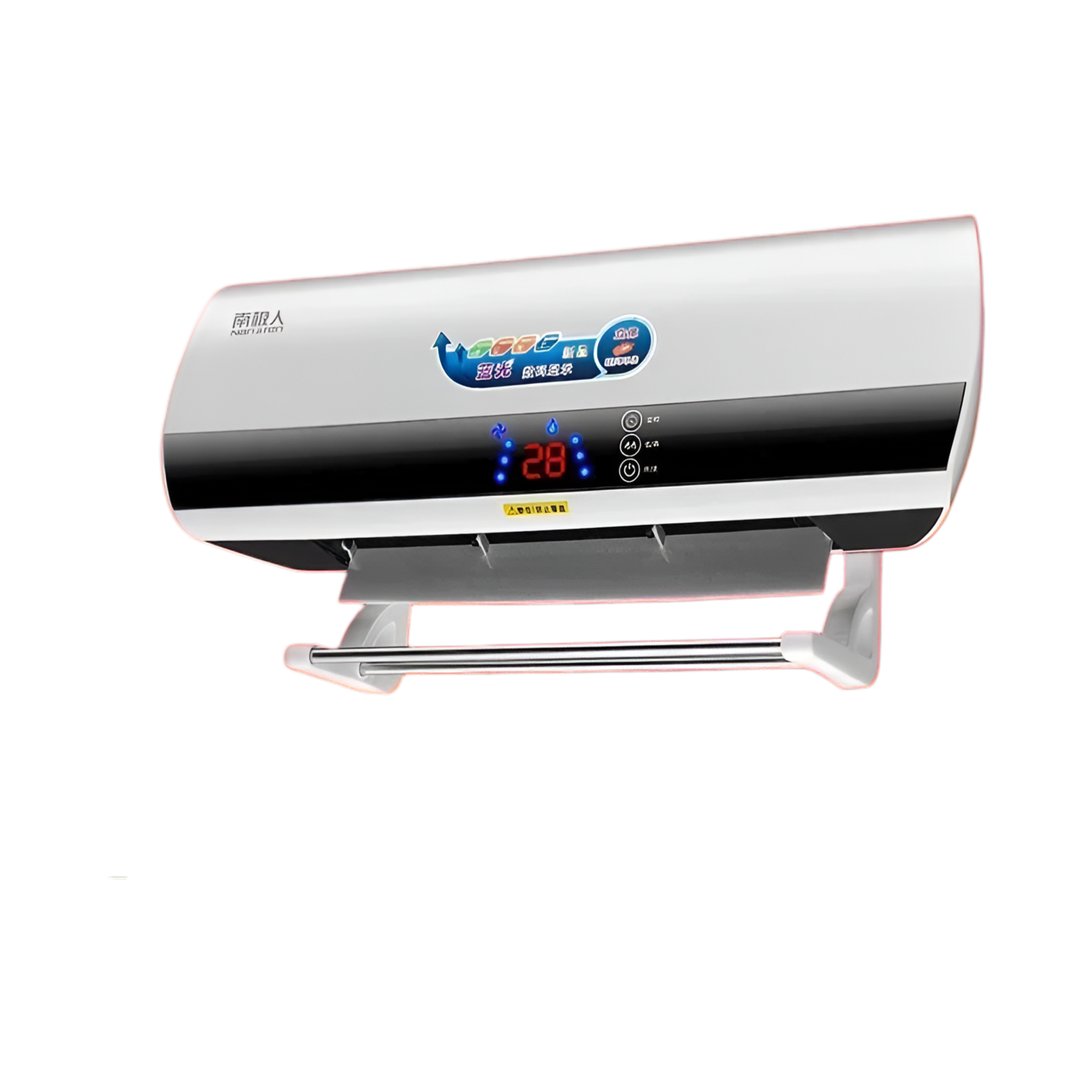 Portable Bathroom Heater 2000W with Thermostat & IPX4 - White